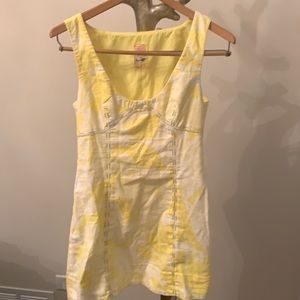 VINTAGE FREE PEOPLE LINEN MINI DRESS